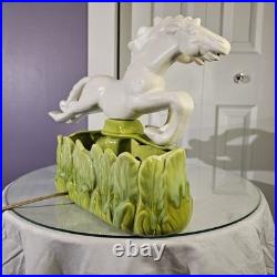 Vintage Mid-Century Art Deco ROYAL-HAEGER Double Stallion Horse TV Accent Lamp