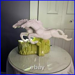 Vintage Mid-Century Art Deco ROYAL-HAEGER Double Stallion Horse TV Accent Lamp