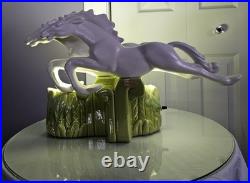 Vintage Mid-Century Art Deco ROYAL-HAEGER Double Stallion Horse TV Accent Lamp