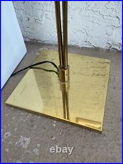Vintage Mid Century Modern 80's Brass Torchiere Floor Lamp Deco Relux Italy