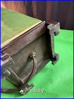 Vintage Mid-century Pottery Table Lamp Green Art Deco 30