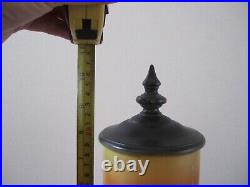 Vintage Ombre TIFFIN FRANCISCAN Cylinder Mantle Lamp Hand Painted Art Deco