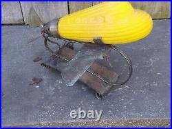 Vintage Original ART DECO Light Lamp DC-3 Airplane Night Untested 1930s Yellow