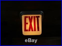 Vintage PERFECLITE EXIT Sign Lamp Light Theater Art Deco glass globe 5 AVAILABLE