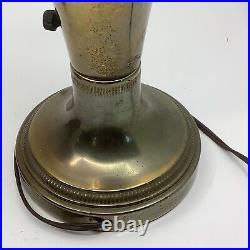 Vintage Pair of 11 Tabletop Brass Torchiere Art Deco Lamps