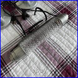 Vintage Pair of TORPEDO GLASS LAMPS + BED LIGHT Art Deco Bullet Skyscrapers