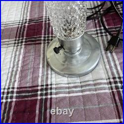 Vintage Pair of TORPEDO GLASS LAMPS + BED LIGHT Art Deco Bullet Skyscrapers