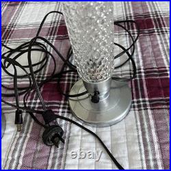 Vintage Pair of TORPEDO GLASS LAMPS + BED LIGHT Art Deco Bullet Skyscrapers