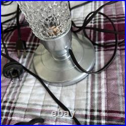 Vintage Pair of TORPEDO GLASS LAMPS + BED LIGHT Art Deco Bullet Skyscrapers