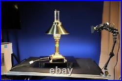 Vintage Paris Orient Express Istanbul Train Gold Brass Claw Foot Desk Lamp