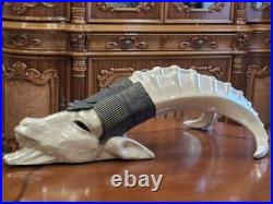 Vintage Porcelain Art deco capricorn wall lamp Ultra Rare 1970's
