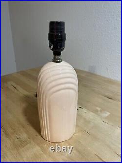 Vintage Post Modern Art Deco Nouveau Revival Wave 80's Pink Peach Ceramic lamp