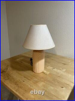Vintage Post Modern Art Deco Nouveau Revival Wave 80's Pink Peach Ceramic lamp