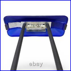 Vintage Postmodern Blue Glass Desk Lamp Art Deco Memphis Style Light