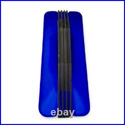 Vintage Postmodern Blue Glass Desk Lamp Art Deco Memphis Style Light