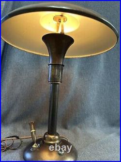 Vintage RARE Sheaffer's Fountian Pen Desk Lamp Art Deco Mid Century Modern Brown
