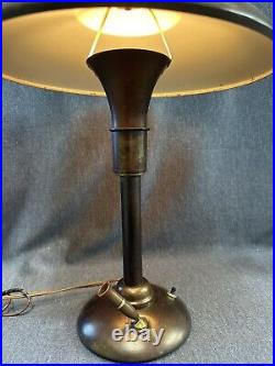 Vintage RARE Sheaffer's Fountian Pen Desk Lamp Art Deco Mid Century Modern Brown
