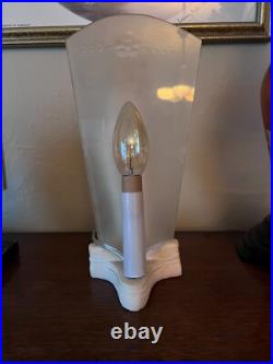 Vintage RARE & UNIQUE Art Deco Alabaster Nude Woman Lamp Night Light