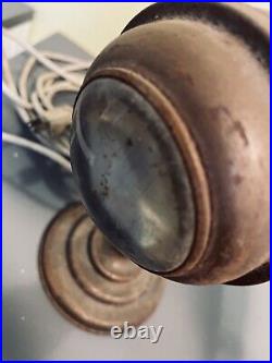 Vintage Rare 1930's Art Deco Industrial Machinist Eyeball Metal Lamp Swivels