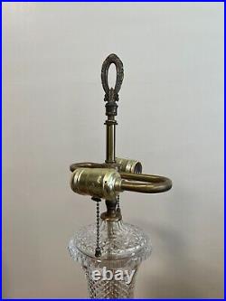 Vintage Remington Crystal & Brass Table Lamp, #6307, 23 Tall, 4 x 4 (Base)