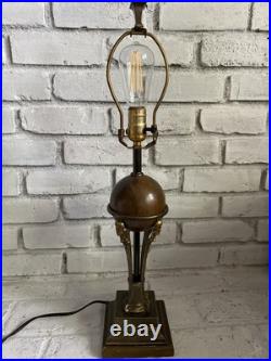 Vintage Robert Abbey Art Deco Brown And Gold MCM Table Lamp 25