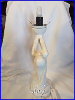 Vintage Rosenthal Netter art deco nude woman lamp, Italy, no shade