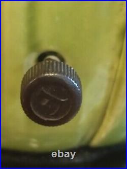 Vintage Royal Haeger 1950's Petal Art Deco Green Honey Glaze TV Lamp With Tags