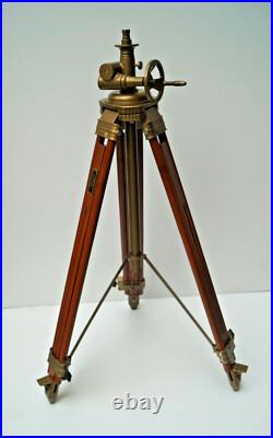 Vintage Royal Style Wooden Tripod Floor Lamp Interior Decor