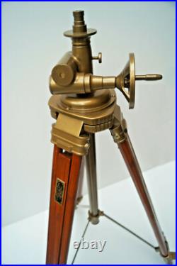 Vintage Royal Style Wooden Tripod Floor Lamp Interior Decor