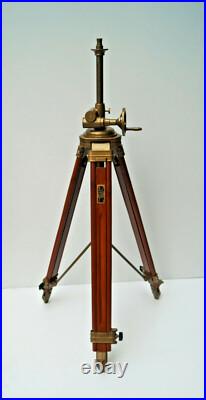 Vintage Royal Style Wooden Tripod Floor Lamp Interior Decor