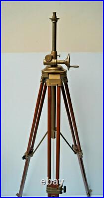 Vintage Royal Style Wooden Tripod Floor Lamp Interior Decor