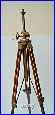 Vintage Royal Style Wooden Tripod Floor Lamp Interior Decor