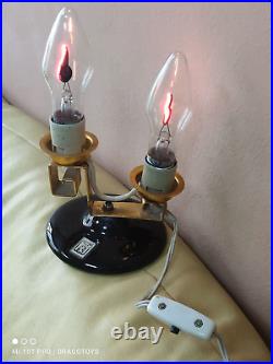 Vintage Russian Night Lamp Candle Flame Imitation Art Deco Soviet Era Ussr 220v