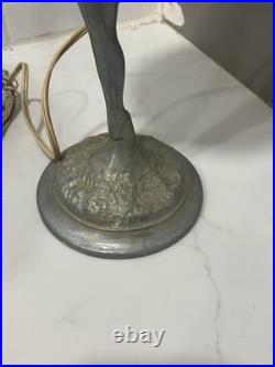 Vintage Sarsaparilla Aluminum Metal Art Deco Lamp Base with Shade 18 Read