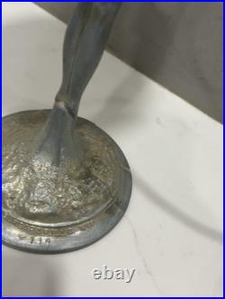 Vintage Sarsaparilla Aluminum Metal Art Deco Lamp Base with Shade 18 Read