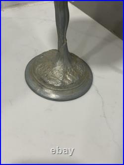 Vintage Sarsaparilla Aluminum Metal Art Deco Lamp Base with Shade 18 Read