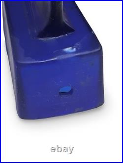 Vintage Sarsaparilla Art Deco Cobalt Blue Fan Dancer Glass Table Lamp RARE McKee