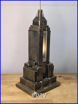 Vintage Sarsaparilla Art Deco Empire State Building Lamp Metal Sculpture 18