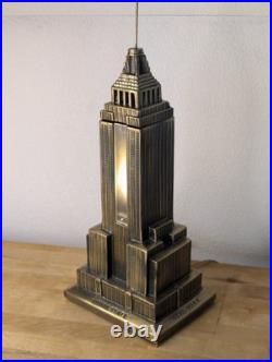 Vintage Sarsaparilla Art Deco Empire State Building Lamp Metal Sculpture 18