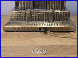 Vintage Sarsaparilla Art Deco Empire State Building Lamp Metal Sculpture 18