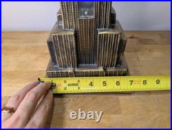 Vintage Sarsaparilla Art Deco Empire State Building Lamp Metal Sculpture 18
