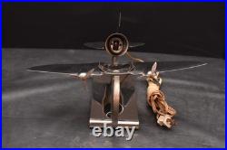 Vintage Sarsaparilla Art Deco Two Prop Airplane Plane Figural Lamp Base ONLY