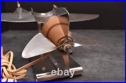 Vintage Sarsaparilla Art Deco Two Prop Airplane Plane Figural Lamp Base ONLY