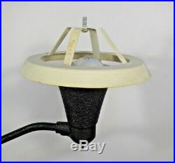 Vintage Saucer mid century modern Desk Lamp Table crinkle finish art deco
