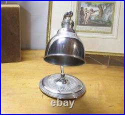 Vintage Signed Miller Chrome Arc Form Gooseneck Table Lamp Art Deco