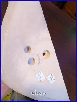 Vintage Solid Alabaster Art Deco Wall Sconce Spain 10 60 Watt single lamp