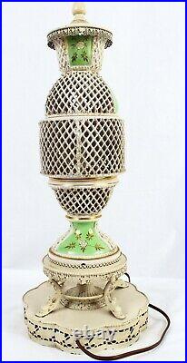 Vintage Table Lamp with Cameo Decoration 34 H