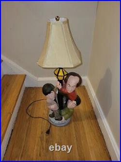 Vintage Three Stooges Chalkware Shemp Lamp