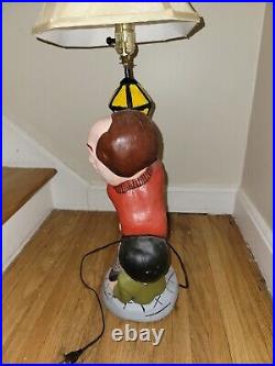 Vintage Three Stooges Chalkware Shemp Lamp