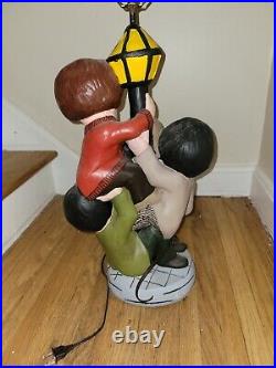 Vintage Three Stooges Chalkware Shemp Lamp